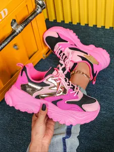 Women's Fashion Outdoor Casual Sneakers, Comfortable Lightweight Breathable Low Top Lace-Up Shoes, Perfect for Travel, Commuting, Gifts