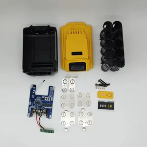 10x 18650 Lithium-Ion Battery Box Charger Protection Circuit Board Bms Temperature Control Cut-Off 18v 20v Compatible with Dewalt Dcb183 Dcb200