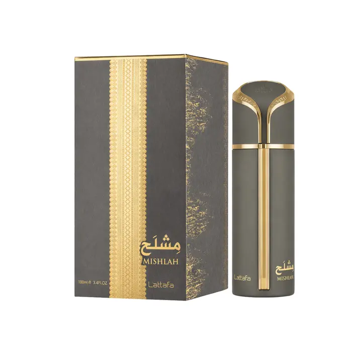 Lattafa Mishlah Eau de Parfum, Aromatic Arabic Fragrance with Lavender, Musk, and Cedarwood, Unisex Perfume Spray for Adults, 3.4 oz / 100ml, Aromatic Luxurious Fragrance, Edp Perfume Spray, Arabic Scent, Fragrances