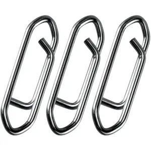 50-Pack Fishing Power Speed Clips, High Strength Stainless Steel Speed Clip for Fishing Lure Quick Change, Freshwater Saltwater Crankbait Popper Lures Quick Snap Connector Tackle