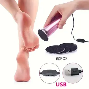Electric foot callus remover, foot file, adjustable speed pedicure machine, equipped with 60 sandpaper, dead skin and callus removal tools, nail art equipment.