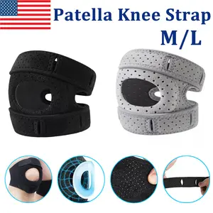 SJPACK Patella Knee Brace Adjustable Neoprene Patella Stabilizing Compression Straps M/L Anti-collision Sponge OK Cloth Fabric