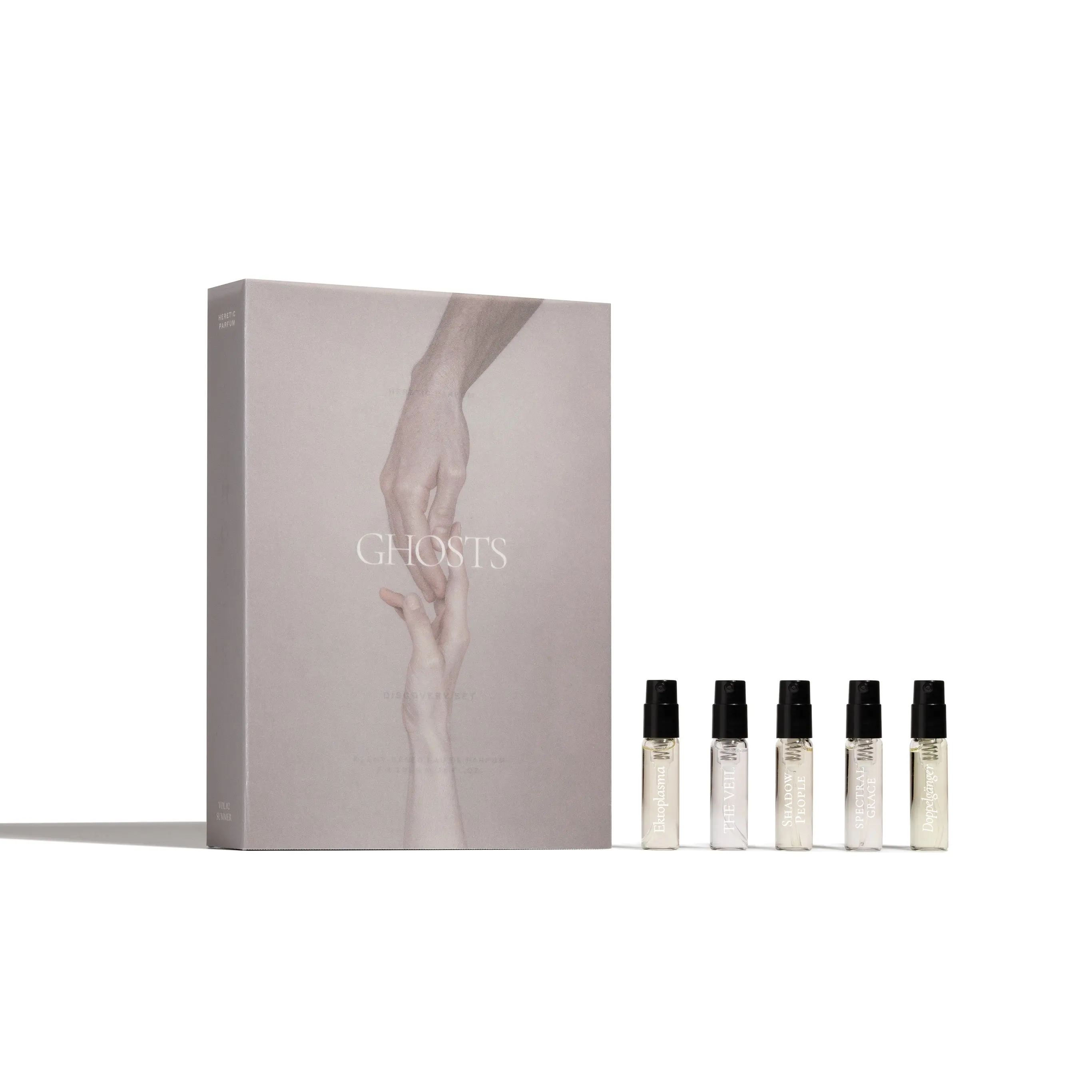 GHOSTS 5 PIECE FRAGRANCE DISCOVERY SET - SPECTRAL SUMMER EXPERIENCE THE HAUNTING FEAT MUSICIAN CHELSEA WOLFE