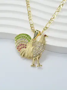 Unique Rooster Design Large Pendant Necklace, Unisex Holiday Gift, Fashion Jewelry for Men and Women, Versatile Accessory, Exquisite Jewelry Gift