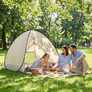 Outdoor Sun Shelter Camping Tent, Quick Setup Automatic Pop Up Tent, Waterproof UV Protection, for Beach Lawn Park Picnic Hiking