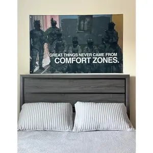 No Comfort Zones Motivational Flag college flag Banners Room Decor Tapestry Wall Mural Wall Hanging Tapestry Size