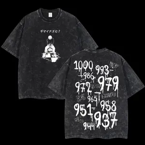 Retro Vintage Limited Haise Sasaki Kaneki Ken Tokyo Ghoul Anime Double Printed Washed Tee Unisex Oversize Anime Manga Acid Washed Lightweight Cotton T-Shirt, Gift For Anime Fan, Anime Lover
