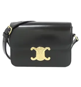 Pre-owned Celine Triomphe Leather Shoulder Bags Claude Shoulder Bag