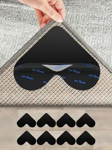 LMMAKE Rug Pad Grippers Anti Curling & Slip Prevention for Hardwood Floors Double Sided Non Slip Under Rug Pads Washable Carpet Tape Stickers Keep Rugs Flat