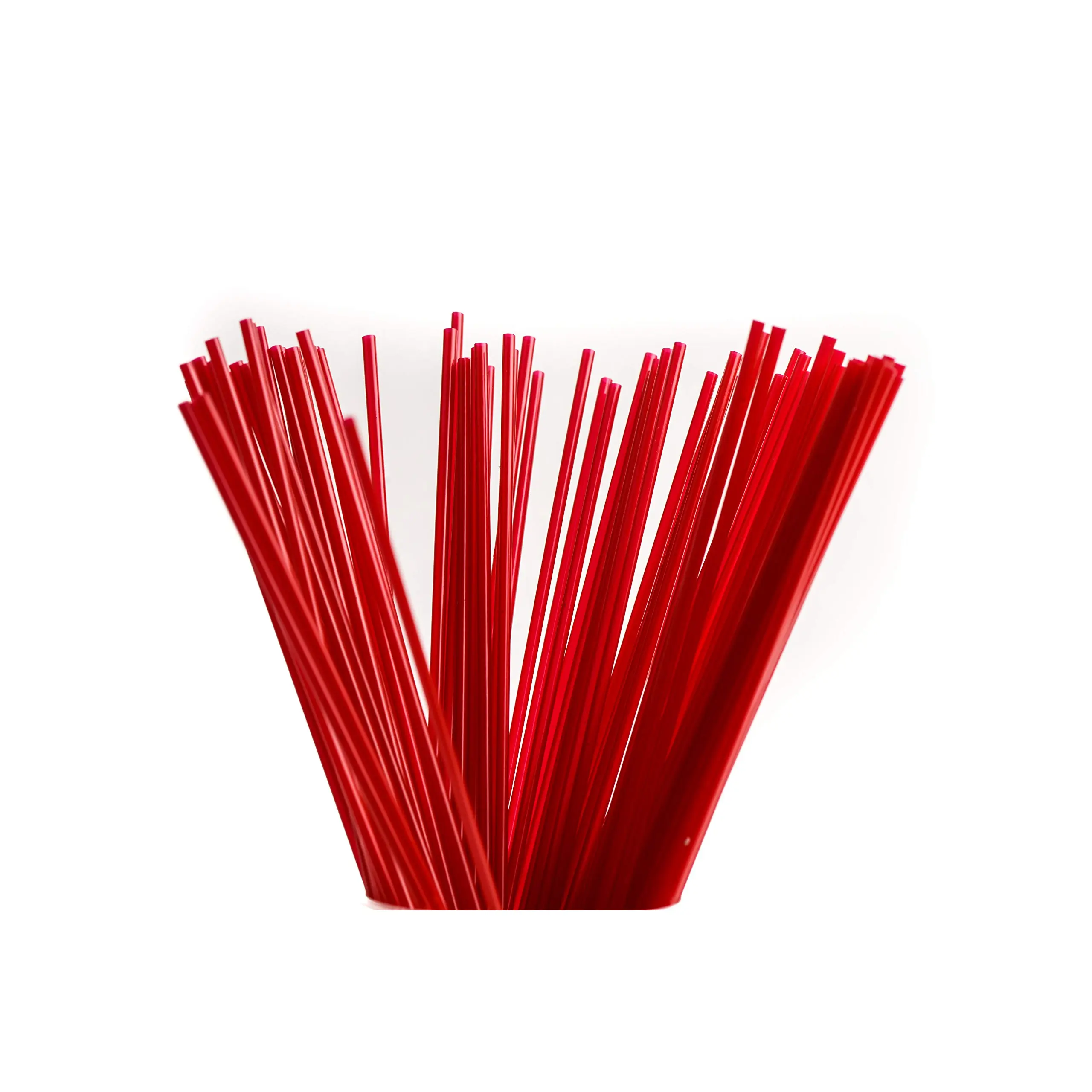[9000 PACK] 5 Inch Compostable Plastic Stirrer, Bio Degradable, Eco Friendly, Sip Stirrer, Bar Stirrer, Sip Straw, For Coffee, Cocktail, Latte and Tea - 5 Inches, 1000/Box, Red