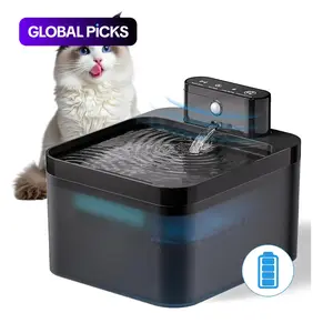 Automatic Cat Water Fountain, 2.2 L Battery-Powered Pet Fountain with Motion Sensor, Wireless Silent Design for Dogs and Cats #GLOBAL PICKS