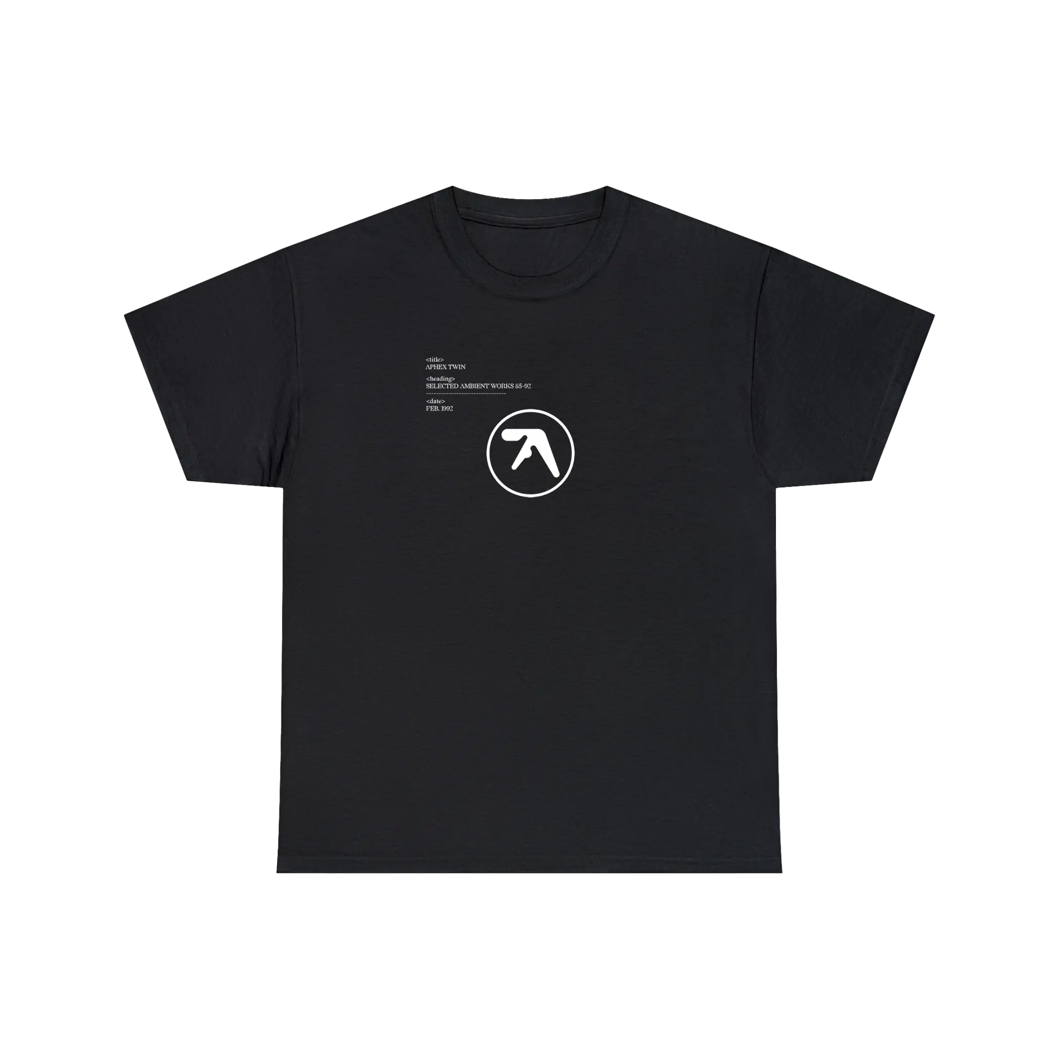 APHEX TWIN GRAPHIC TEE - SELECTED AMBIENT WORKS 85-92 1992