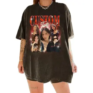 GIANT BIG HANDS Custom Bootleg Rap Thunder Effect T-Shirt Personalized 90s Graphic Tee with Custom Face and Name Birthday Gift for Him or Her Vintage Rap Trendy Streetwear Style Unique Gift Idea Unisex Fit Made to Order Bold Personal Look All Seasons