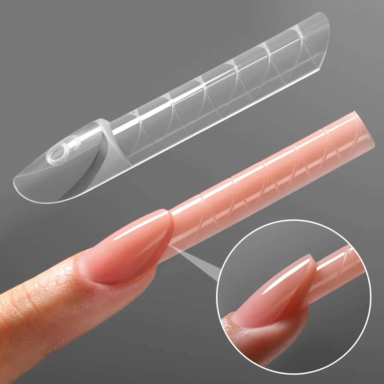 YOKEFELLOW ImMaster IM111 Nail Dual Form 3D Reverse French Dual Form,150pcs Magic Caps Zone French Nail Dual Form for Beginners & Pros