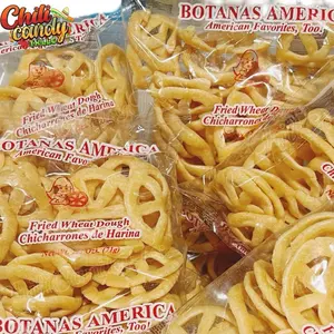 Botanas America Flavorful Mexican Crunch Puff Wheat Snack Food - Crispy Dried Snack with Fried Wheat Dough Chicharrones