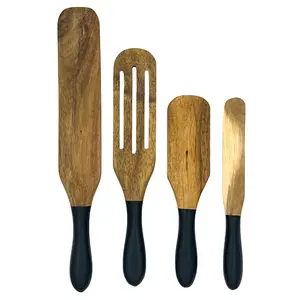 Homerun Products 4pc Acacia Hardwood Spurtle Cooking Utensils