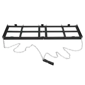 [FLASH SALE] Garvee 4 FT/ 6 FT/8FT Drag Harrow Driveway Grader, Heavy Duty Power Rake, Driveway Drag for Gravel W/ 6 FT Chain, Tow Behind Lawn Rake for ATV, UTV, Tractor, Mower, Land Leveler for Gravel, Sand, Soil, Hay