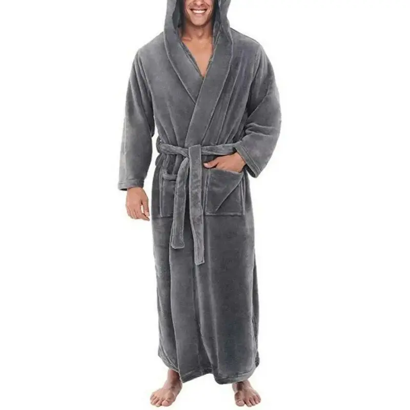 Men Bath Robe Winter Long Flannel Bathrobe Fleece Kimono Night Cozy Sleepwear Male Home Clothes Gown Sleepwear Men Bath Robe Winter Long Flannel Bathrobe Fleece Kimono Night Cozy Sleepwear Male Home Clothes Gown Sleepwear
