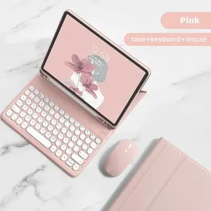 Magnetic Keyboard Case for iPad 2024 Pro 11 Air 6 5 4 10.9 inch 10th 11th gen 10.2 8 9th Cover Air 3 Foldable Stand Smart Case Tablet Covers with Protection Wireless Keyboard with Mouse