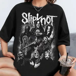 Slipknot band unisex gift for fans t-shirt in black