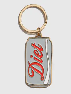 Diet Coke Enamel Keychain