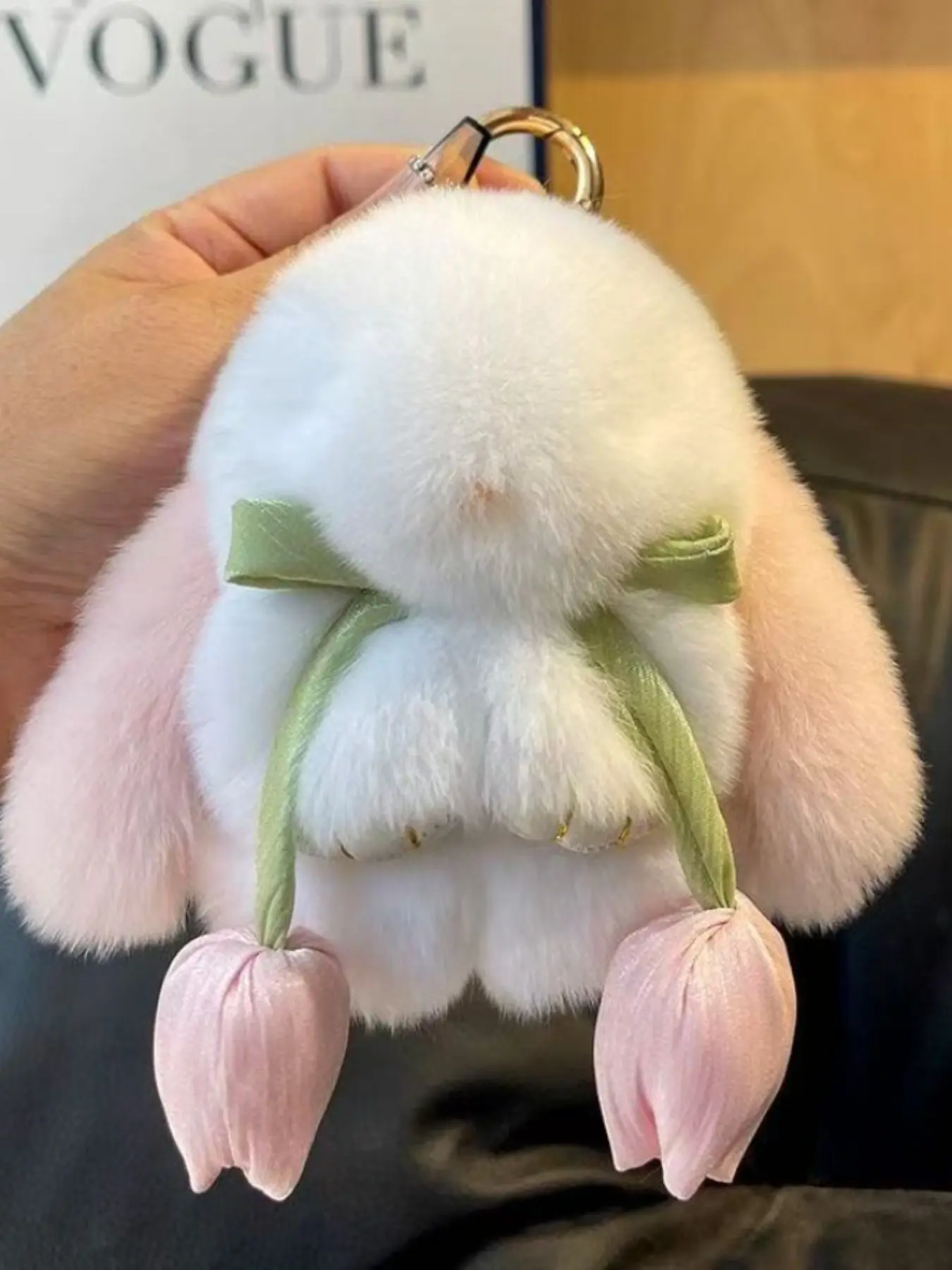 Plush Bunny Keychain, Cute Rabbit Bag Charm, Keychain for Purse, Soft Textile Accessory, Perfect Gift Idea, Ideal for Daily Use & Gifts, Cozy and Cuddly Feel, Key Accessories