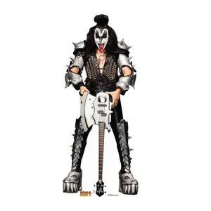 212 MAIN Life-Sized Kiss Demon Cardboard Cutout - Advanced Graphics 2459, 74x31 in, Single-Side Cutout Design, White Keys Feature, Home Decor & Party Decoration Accessory