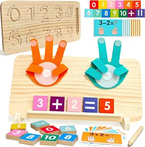 Preschool Learning Tool for Toddlers 4-6, 2 in 1 Educational Learning Tool-Math Manipulatives Number Counting Blocks for Kids, Montessori Tool for  4 5 6 Year Old Boys Girls Birthday Gifts