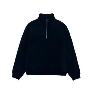 600GSM'Black'QuarterZipSweatshirt
