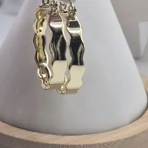 earhoops plated gold 14k