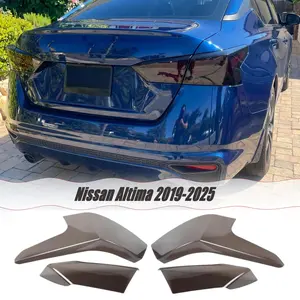 MUTUSAISI Tail Light Covers Guards Fit for Nissan Altima 2019-2025, Smoked Black Rear Light Protective Cover Guards Trim 4pcs Set Exterior Accessories