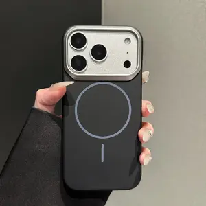 Matte Light Beige-Friendly New Generation Case for Apple iPhone 17 Pro Max. Ultra-thin minimalist magnetic design also compatible with iPhone 16 Pro Max, 14, 15 and 13. Features solid color aesthetic, unisex style with Shockproof Protection