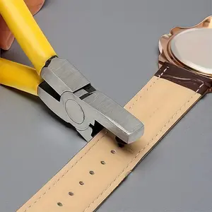 1pcs Multifunctional Punching Pliers for Watches Belts Shoelaces Sandals, 2mm Precision Tool for Leather Repair, Durable Handheld Accessory, Hand Tools