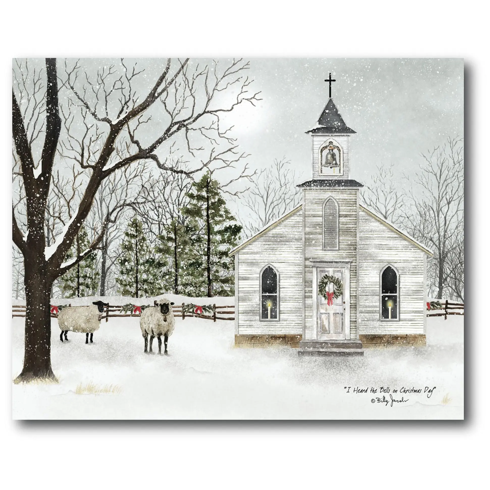 Courtside Market Christmas Chapel 30" x 40" Canas