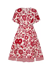 Women's Plus Size New Dress, Stylish Casual Wear, Comfortable Fit, Perfect for Daily, Everyday, Trendy Fashion Clothing, Print, Spring