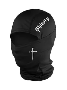 3pcs/2pcs/1pc Unisex Cross and Letter Balaclava Mask Neck Gaiter Headwear Breathable Ski Mask for Men Women Outdoor Sports Hiking Fishing Commuting Suitable for Daily Wear