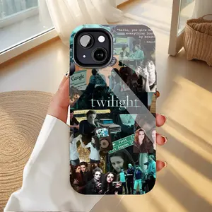Vivid Movie - Inspired Twilight Saga Fan Art Collage Mobile iPhone Case. PBT+TPU Rugged Shockproof Cellphone Cover, Designed for iPhone 16/15/14/13/12/11 Pro Max/Plus