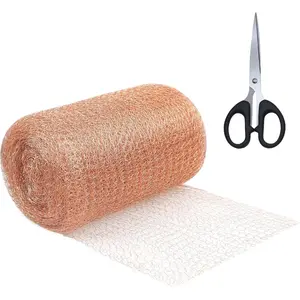 11meters Pure Copper Mesh Rodent Pest Control, With scissors Copper Fine Wire Mesh Roll for Rat Snail Slug Birds Insect Deterrent for Garden