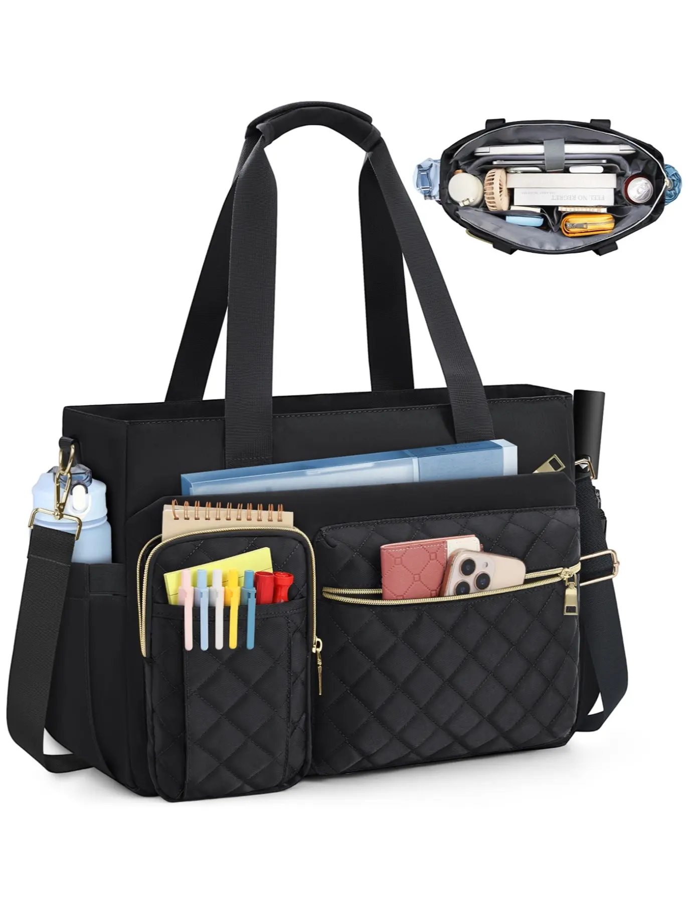 Teacher Tote Bag, 15.6 Inch Laptop Backpack, Women's Commuter Bag, Nurse Tote Bag, Professional Computer Messenger Bag, Shoulder Bag, Storage Compartment, Space Saving Bags, Portable Storage Bags, Multifunctional Storage Bag