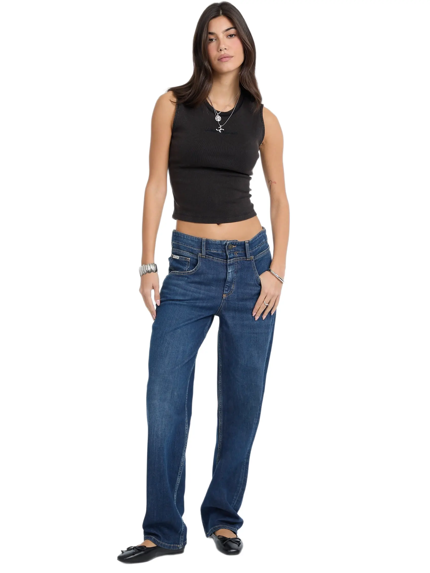 GUESS Jeans Female Boyfriend Front-Yoke Jeans