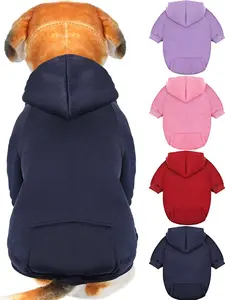 4 Pieces Small Dog Sweaters, Dog Hoodie, Clothes with Hat, Warm Hoodies for Boy Chihuahua, Pet Winter Clothes, Warm Coat Sweater Shirt XXS