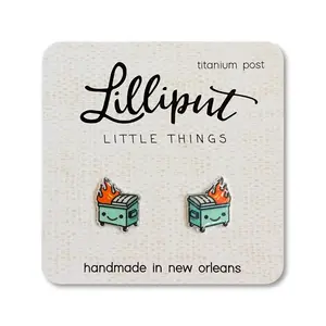 Kawaii Dumpster Fire Earrings