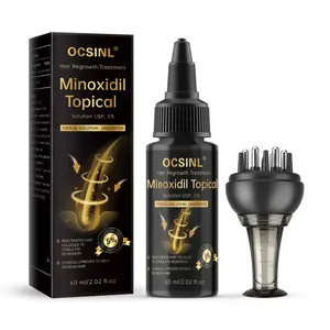 OCSINL 5% Minoxidil for Men and Women Hair Growth, Organic Rosemary Hair Growth Kit with Comfort Scalp applicator-Topical Serum for ScalpHair Loss Thinning or Longer Hair Care-2.02oz/60ml