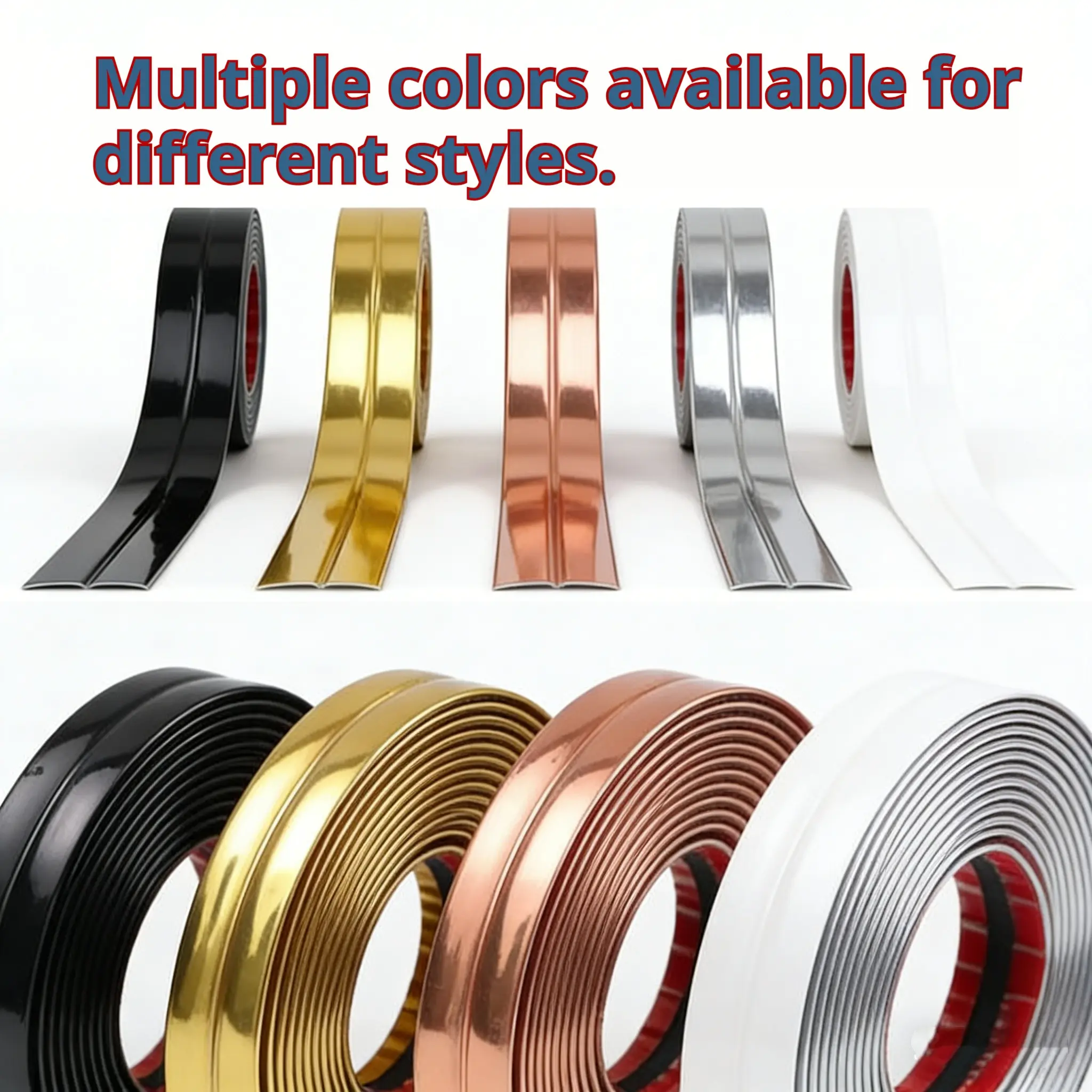Self-Adhesive PVC Corner Trim Strip, Decorative Edge Banding, Top Angle Line, Skirting Board, Anti-Collision Strip, Wall Panel Molding, Interior, 1 Roll