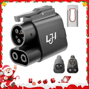 LJH Viral EV Hack: NACS to CCS1 Adapter for Tesla Supercharger V3/V4 | 250kW DC Fast Charging, Compatible with Ford/GM/Rivian/Hyundai/Kia/Volvo, IP54 Protection High Power Antennas Carplay Stick