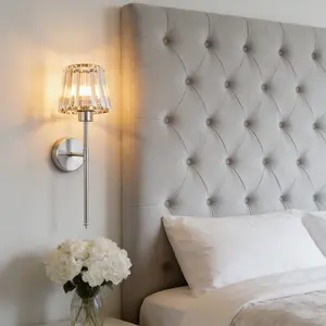 2P LED Crystal Wall Lamp, 2000mAh Battery Powered, Retro Metal Finish RGB Dimmable, Cordless Rechargeable Design, For Bedrooms, Living Rooms, Study, Coffee Shops, and Indoor Decorative Lighting, Home Decor Light