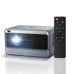 Smart Projector with Wifi and Bluetooth,1080P Support,Auto Focus&Keystone Projector,Built in App,Video Projector for Bedroom,Home Ceiling Portable Projector with iOS/Android/Win/HDMI
