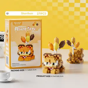 Balloon Pet Mini Brick Set - Cute Cat and Dog Micro Building Blocks with Colorful Balloon Accessories for Gifting Collecting or Desk Display