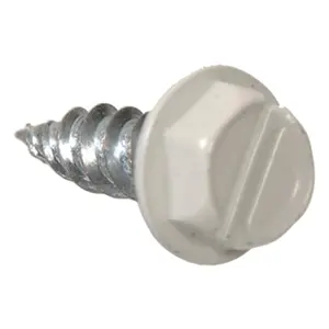 Hillman Fasteners 47711 7 x.5 in. Hex Washer Head Slotted Gutter Self-Piercing Screws- White
