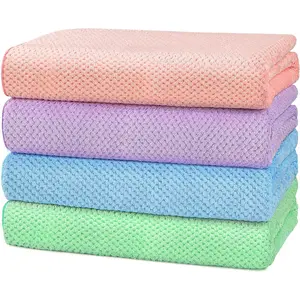 Bath Towel Set Pack of 4, 30 x 60 Inches Large Microfiber Bath Towels, Soft, Absorbent, and Quick Dry Towels for Bathroom, Pool, Beach, Swim, and Yoga, Large Bathroom Towels for Daily Use